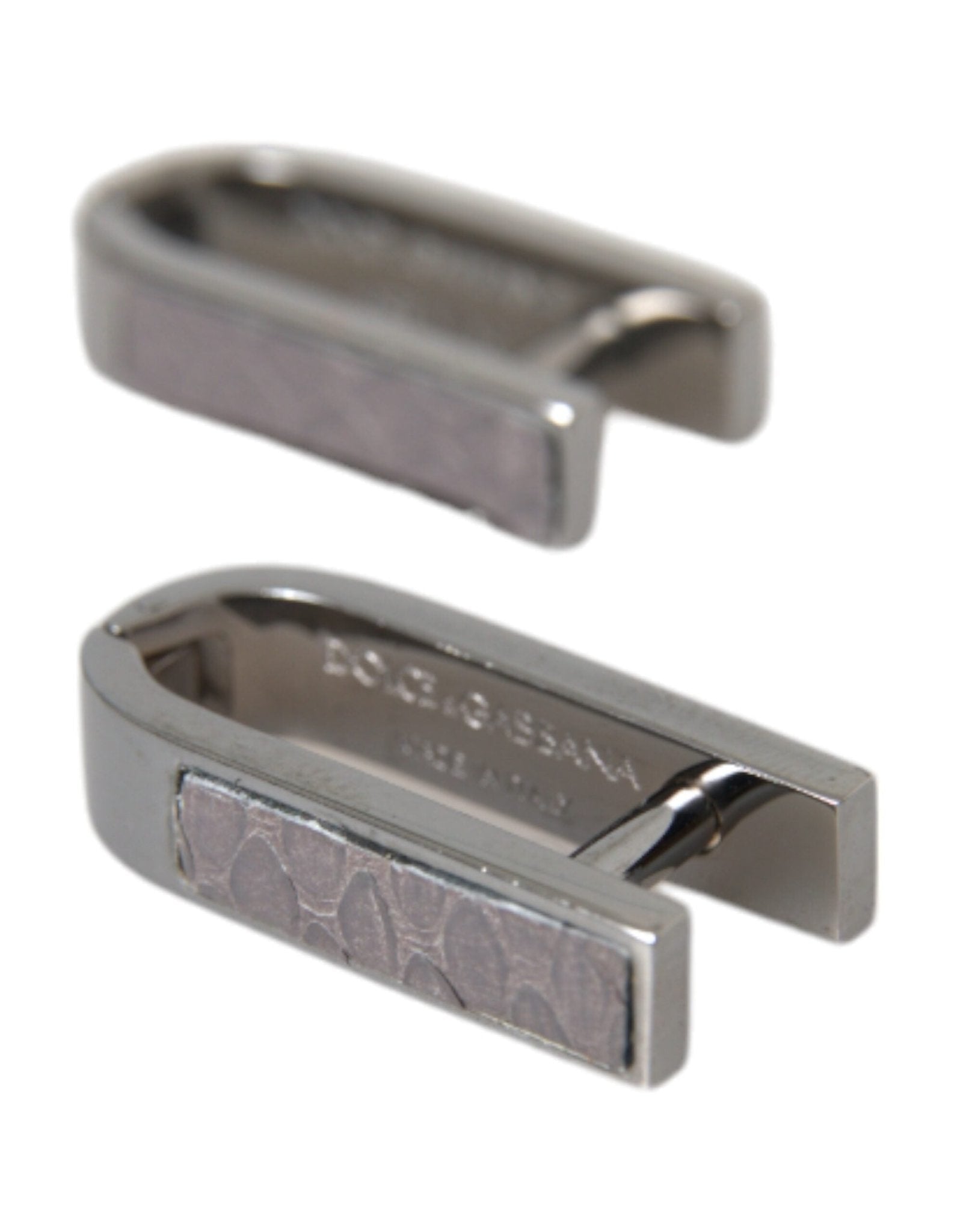 Dolce & Gabbana Silver Plated Metal Brass Pin Men Cufflinks - Sandy Store ByNet