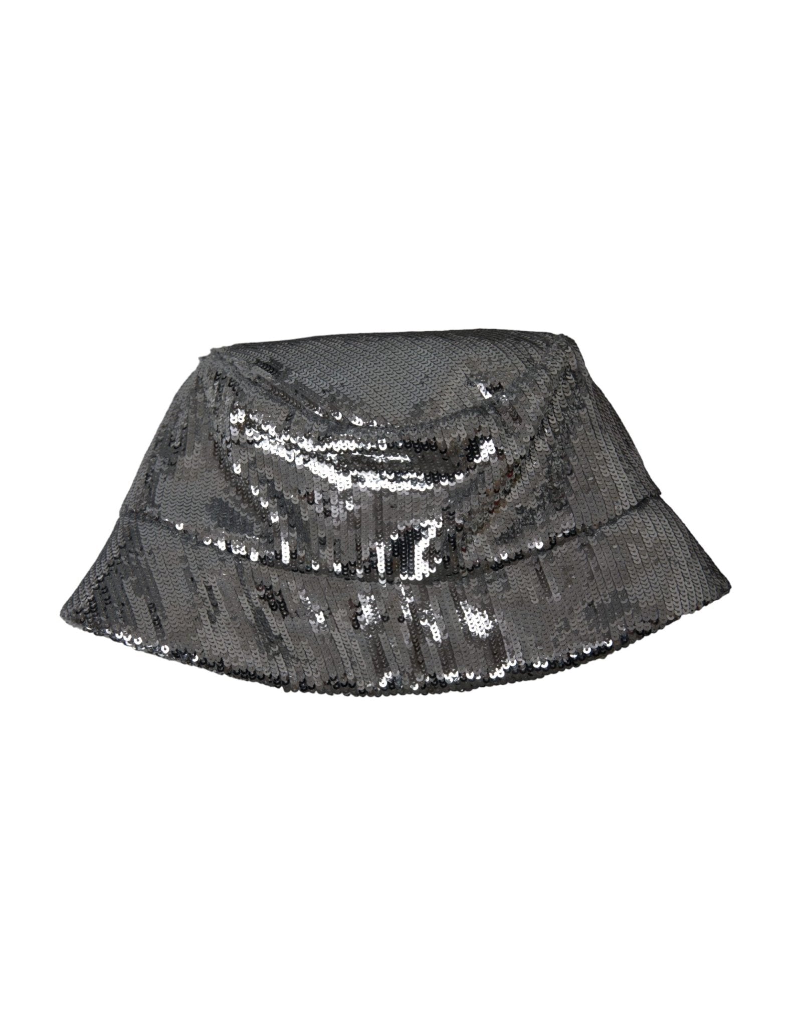 Dolce & Gabbana Silver Sequined Nylon Bucket Hat Men - Sandy Store ByNet