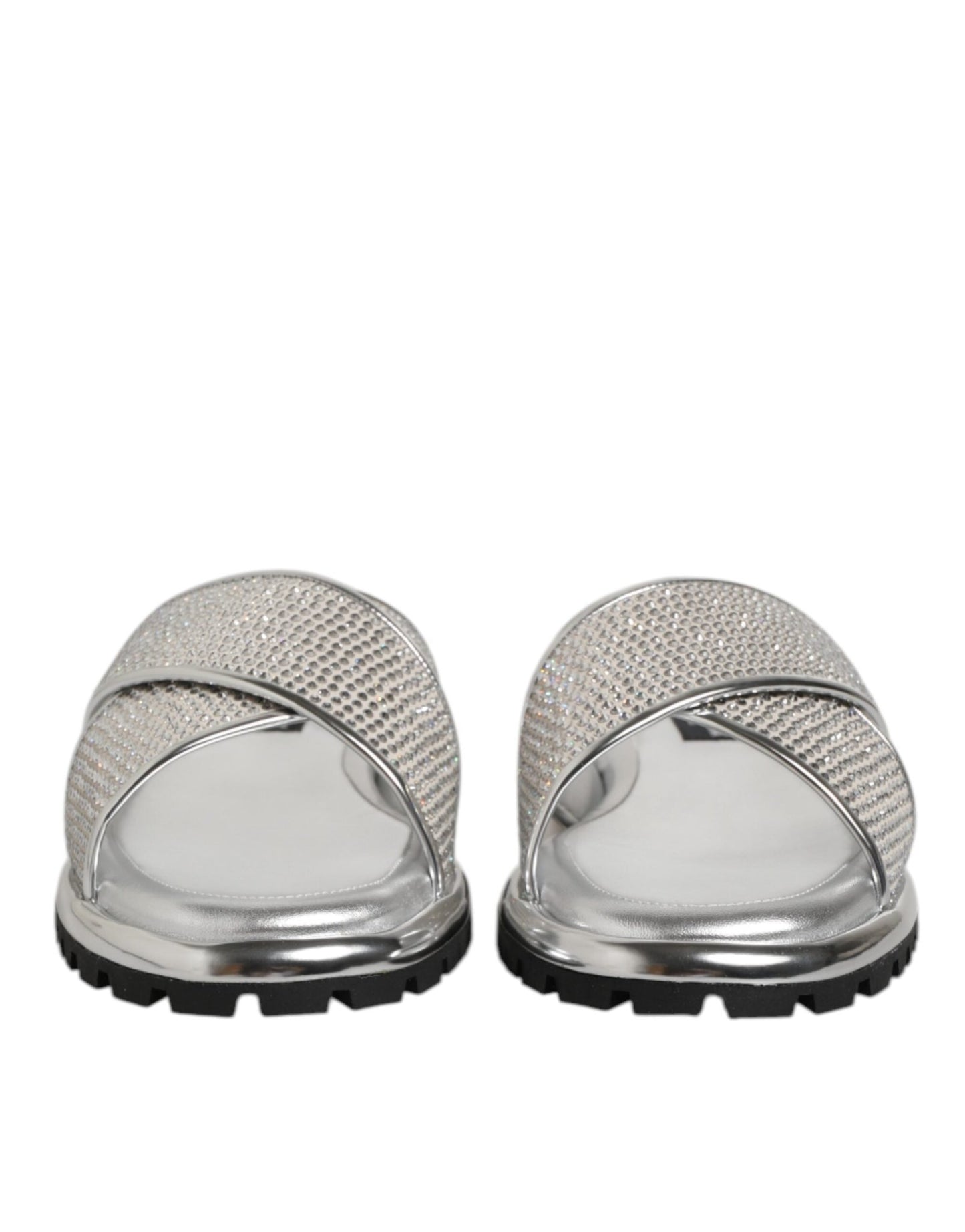 Dolce & Gabbana Silver Strass Slides Flats Slippers Shoes – EU43/US10 par Dolce & Gabbana | Disponible sur Sandy Store ByNet