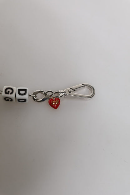 Dolce & Gabbana Silver Tone Brass Bead Dice Logo Embellish Charm Bracelet - Sandy Store ByNet