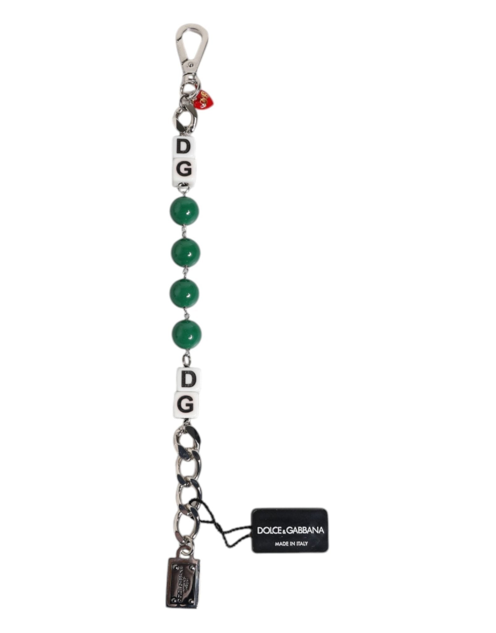 Dolce & Gabbana Silver Tone Brass Bead Dice Logo Embellish Charm Bracelet - Sandy Store ByNet