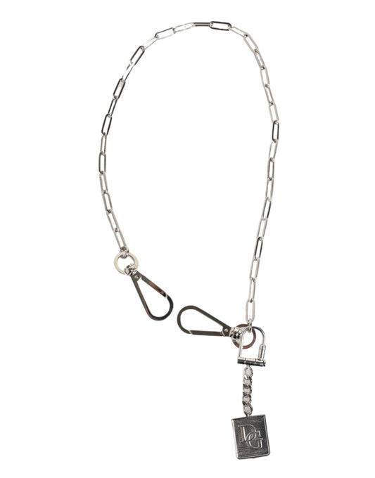 Dolce & Gabbana Silver Tone Metal Chain DG Logo Pendant Men Necklace – par Dolce & Gabbana | Disponible sur Sandy Store ByNet