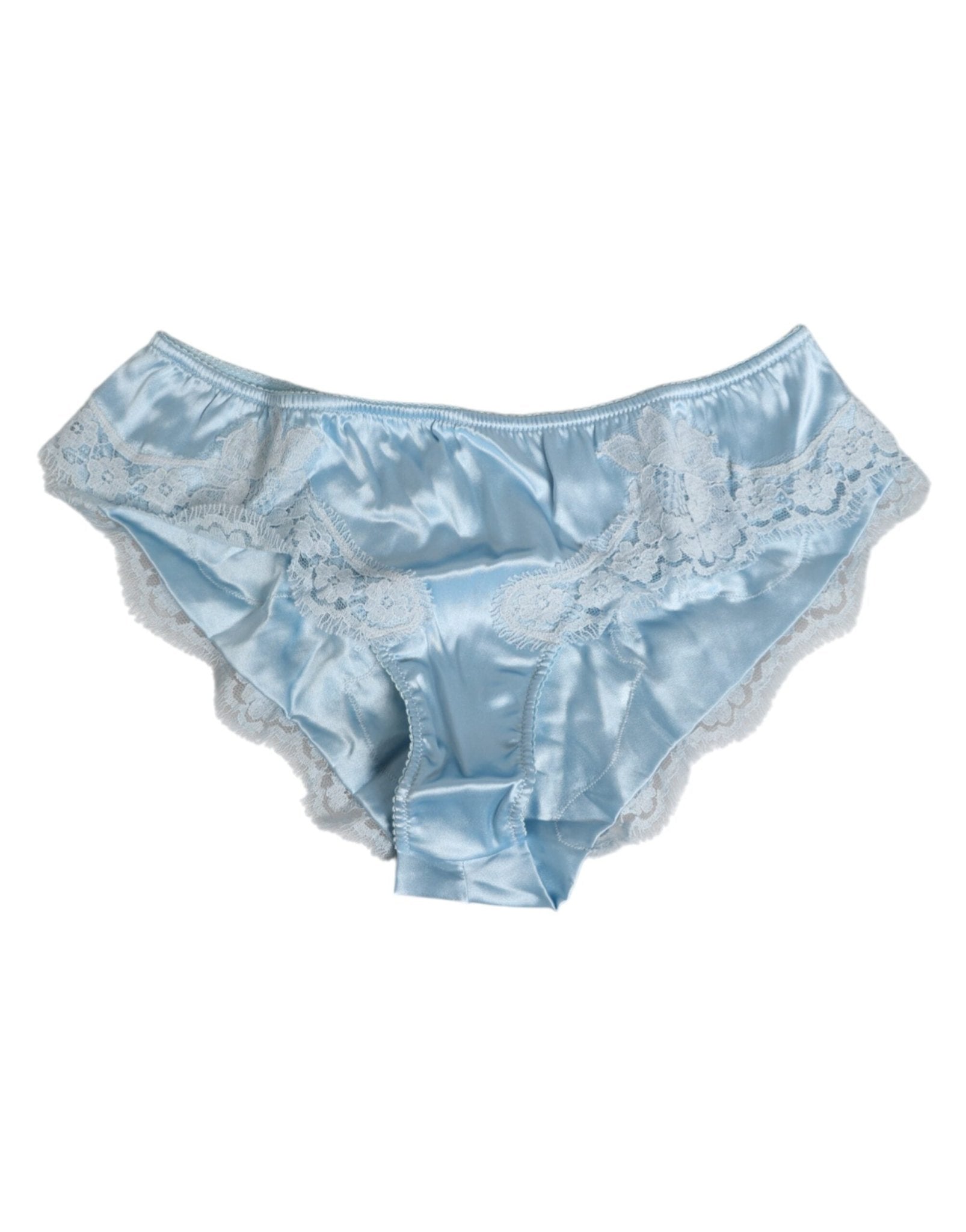 Dolce & Gabbana Sky Blue Silk Satin Lace Panty Brief Underwear – IT3 | M par Dolce & Gabbana | Disponible sur Sandy Store ByNet