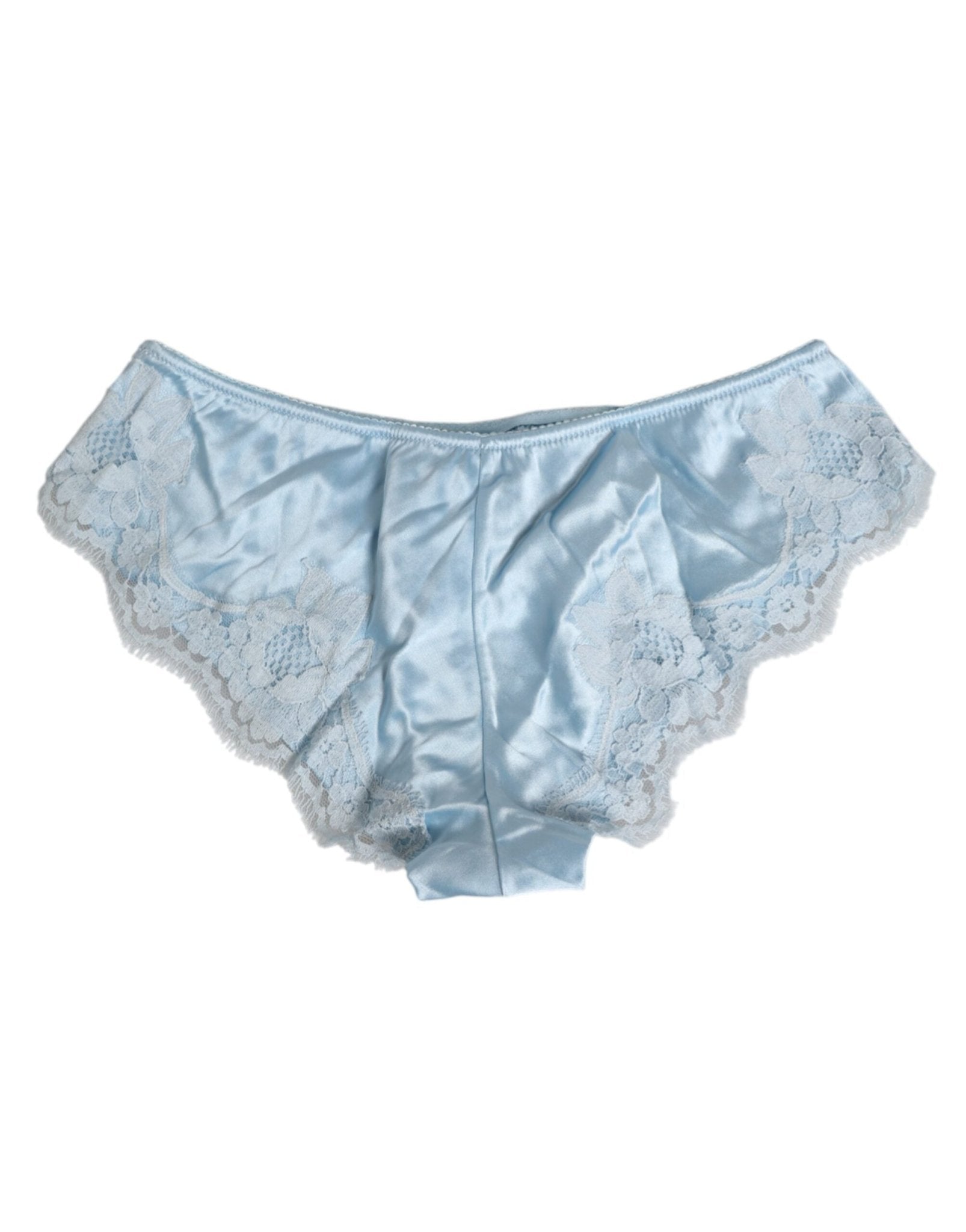 Dolce & Gabbana Sky Blue Silk Satin Lace Panty Brief Underwear – IT3 | M par Dolce & Gabbana | Disponible sur Sandy Store ByNet