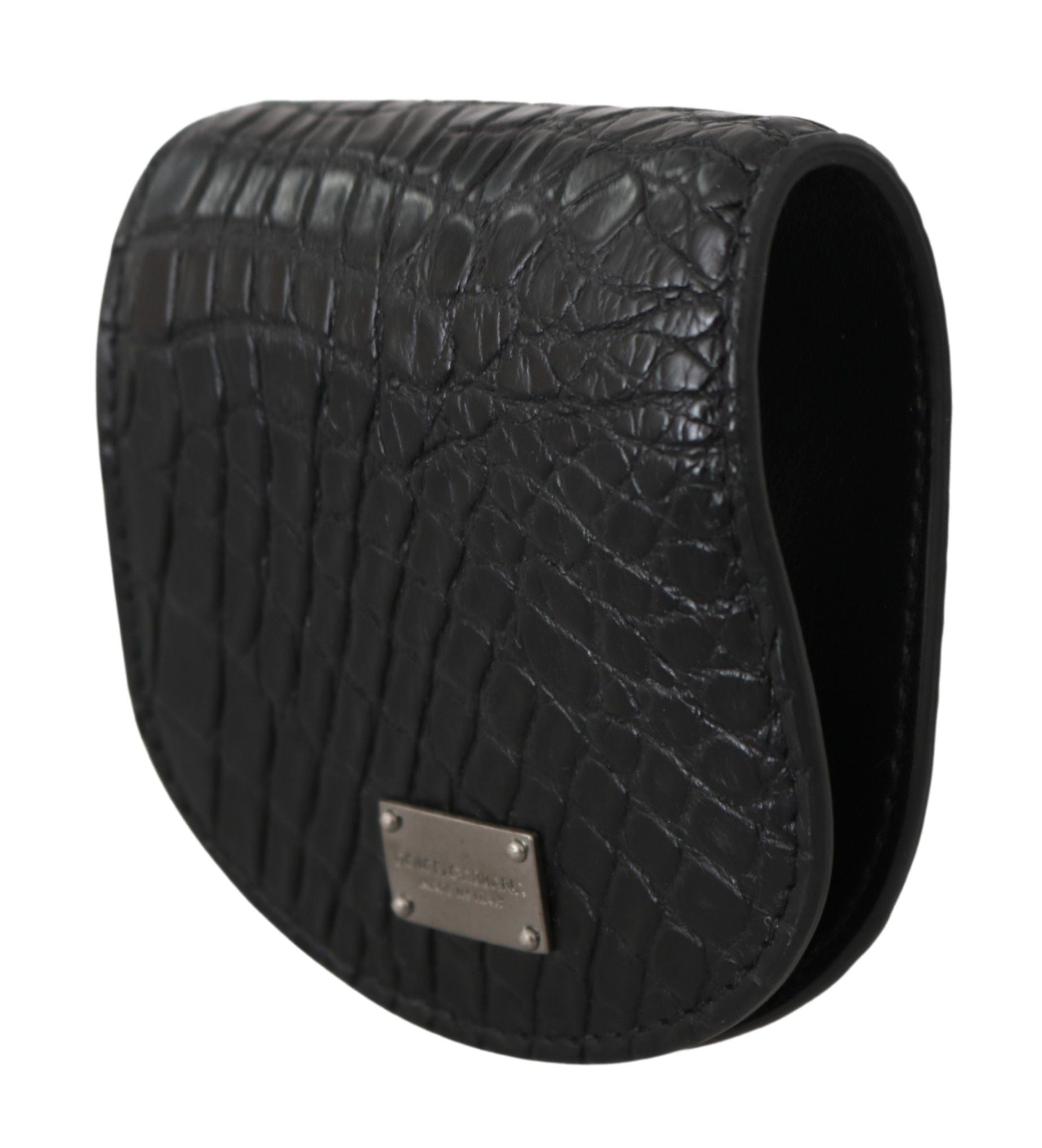 Dolce & Gabbana Sleek Black Leather Coin Case Wallet - Sandy Store ByNet