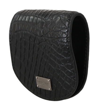 Dolce & Gabbana Sleek Black Leather Coin Case Wallet - Sandy Store ByNet