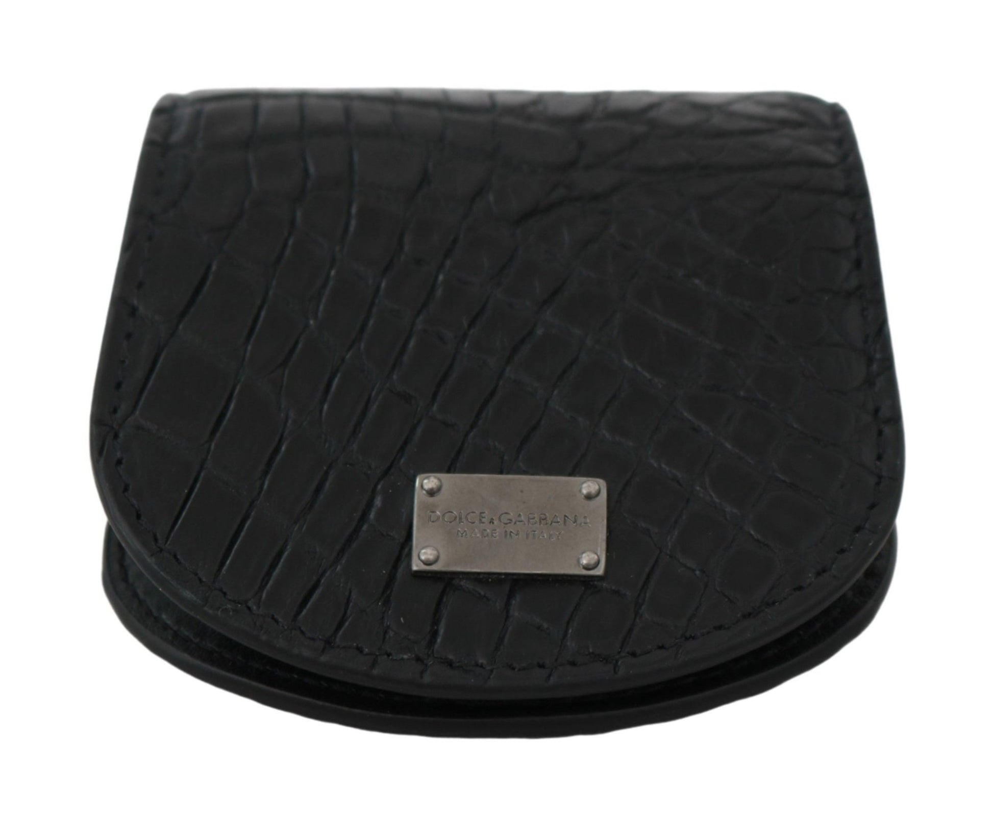 Dolce & Gabbana Sleek Black Leather Coin Case Wallet - Sandy Store ByNet