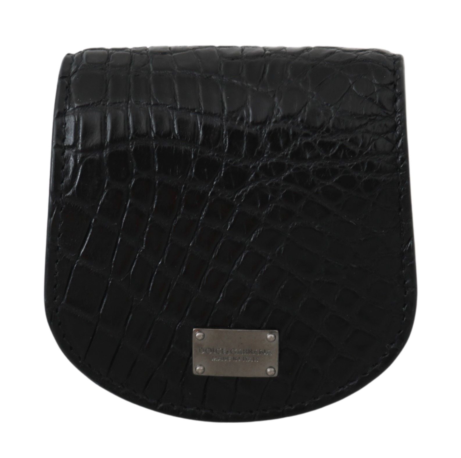 Dolce & Gabbana Sleek Black Leather Coin Case Wallet - Sandy Store ByNet