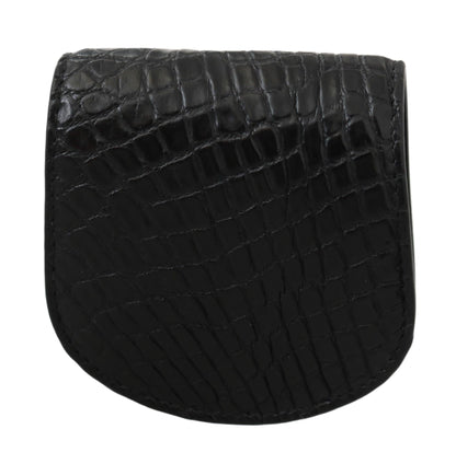 Dolce & Gabbana Sleek Black Leather Coin Case Wallet - Sandy Store ByNet