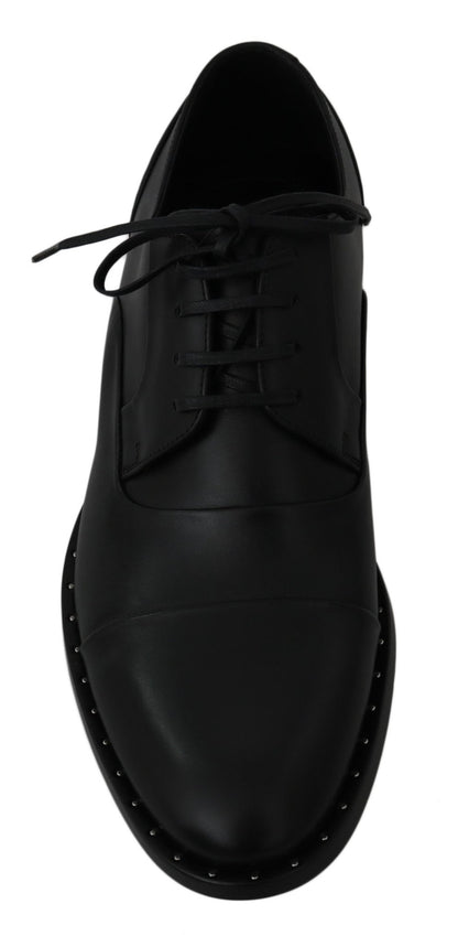 Dolce & Gabbana Sleek Black Leather Formal Dress Shoes - Sandy Store ByNet