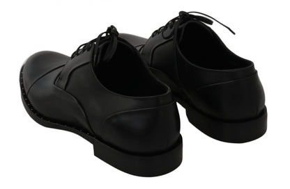Dolce & Gabbana Sleek Black Leather Formal Dress Shoes - Sandy Store ByNet