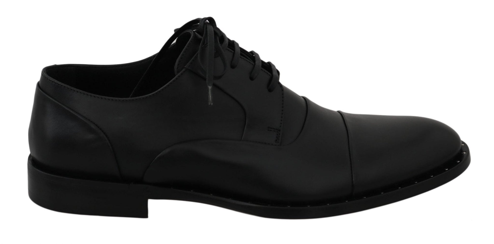 Dolce & Gabbana Sleek Black Leather Formal Dress Shoes - Sandy Store ByNet