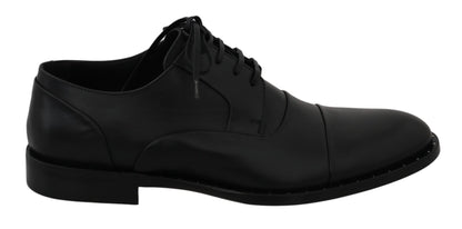 Dolce & Gabbana Sleek Black Leather Formal Dress Shoes - Sandy Store ByNet