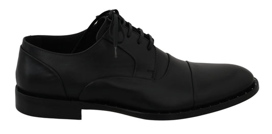 Dolce & Gabbana Sleek Black Leather Formal Dress Shoes - Sandy Store ByNet