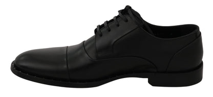 Dolce & Gabbana Sleek Black Leather Formal Dress Shoes - Sandy Store ByNet