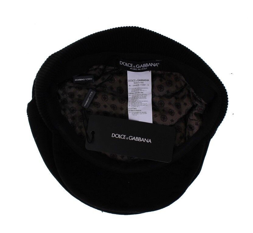Dolce & Gabbana Sleek Black Newsboy Cap - Sandy Store ByNet