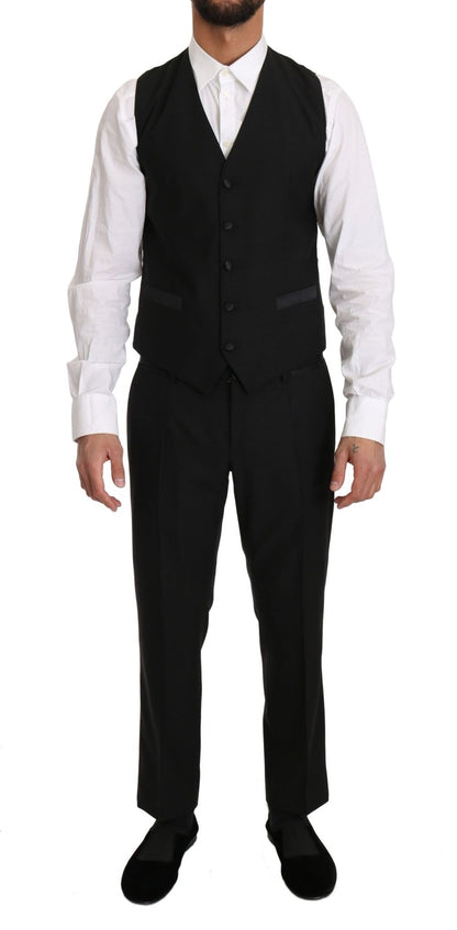Dolce & Gabbana Sleek Black Slim Fit Formal Vest - Sandy Store ByNet