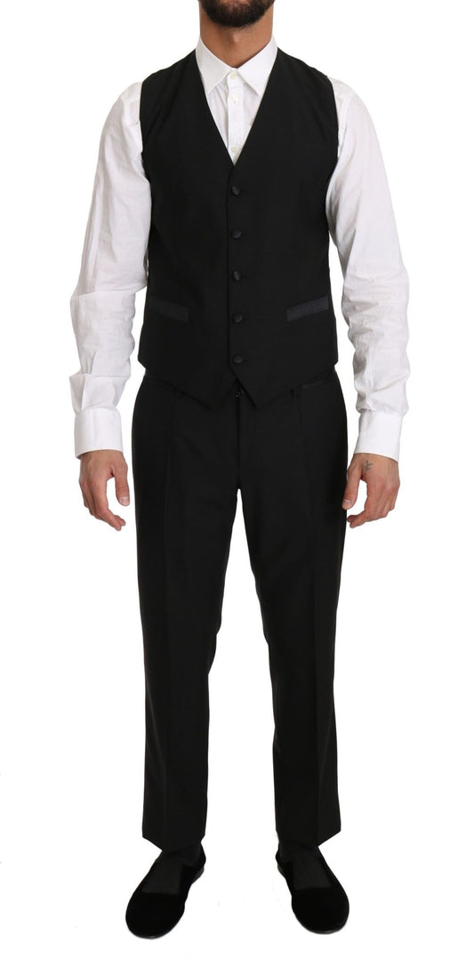 Dolce & Gabbana Sleek Black Slim Fit Formal Vest - Sandy Store ByNet
