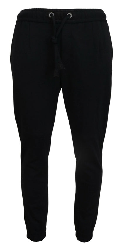 Dolce & Gabbana Sleek Black Wool - Blend Sweatpants – IT48 | M par Dolce & Gabbana | Disponible sur Sandy Store ByNet