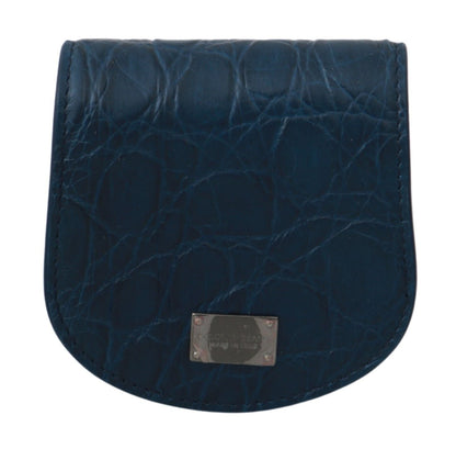 Dolce & Gabbana Sleek Blue Caimano Condom Case Wallet - Sandy Store ByNet