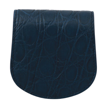 Dolce & Gabbana Sleek Blue Caimano Condom Case Wallet - Sandy Store ByNet