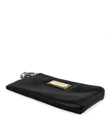 Dolce & Gabbana Sleek Designer Nylon - Leather Pouch in Black - Sandy Store ByNet
