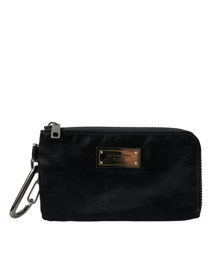 Dolce & Gabbana Sleek Designer Nylon - Leather Pouch in Black - Sandy Store ByNet