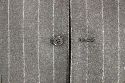 Dolce & Gabbana Sleek Gray Striped Wool Dress Vest - Sandy Store ByNet