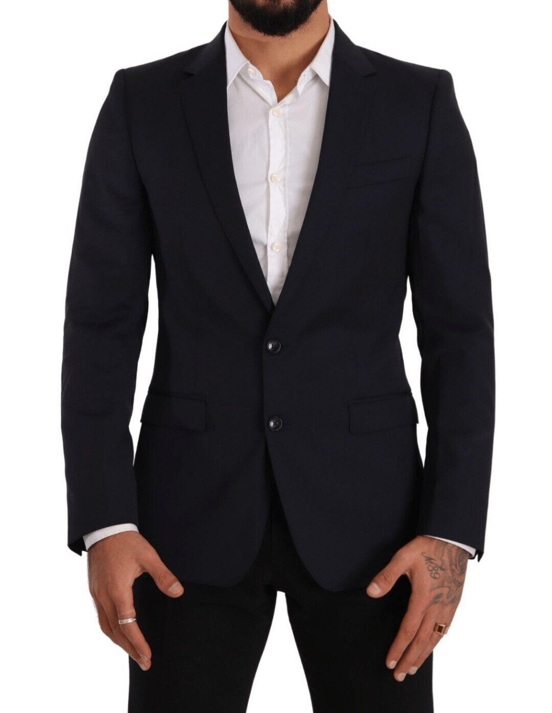 Dolce & Gabbana Sleek Navy Martini Slim Fit Wool Blazer - Sandy Store ByNet