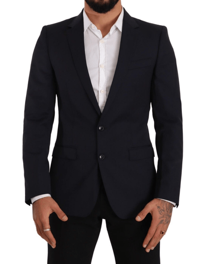 Dolce & Gabbana Sleek Navy Martini Slim Fit Wool Blazer - Sandy Store ByNet