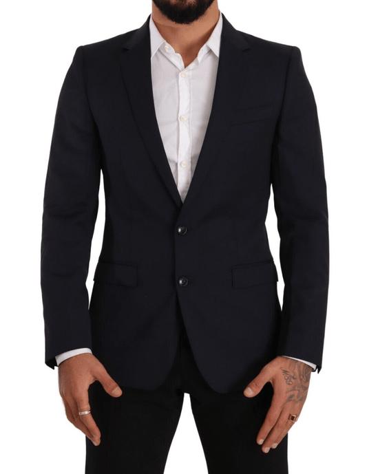 Dolce & Gabbana Sleek Navy Martini Slim Fit Wool Blazer - Sandy Store ByNet
