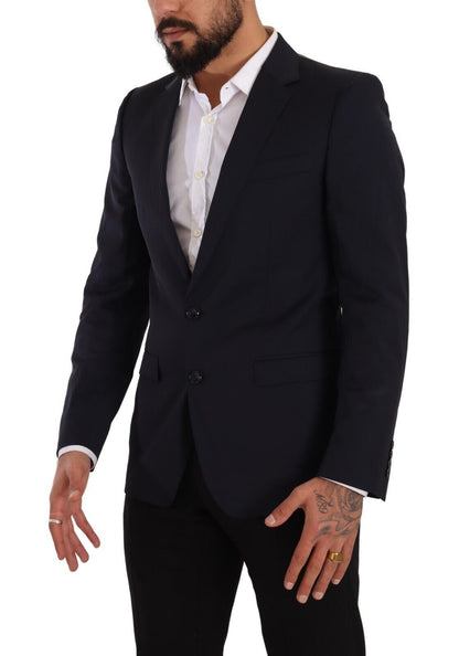 Dolce & Gabbana Sleek Navy Martini Slim Fit Wool Blazer - Sandy Store ByNet