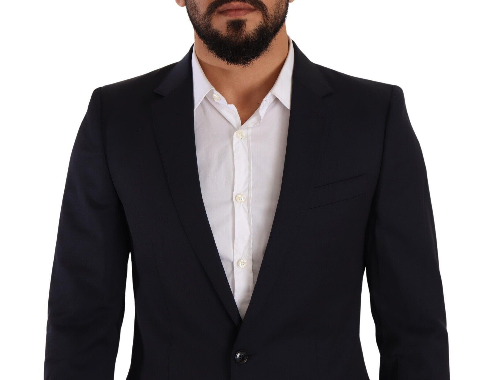 Dolce & Gabbana Sleek Navy Martini Slim Fit Wool Blazer - Sandy Store ByNet