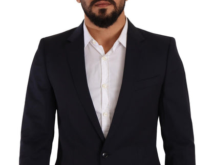 Dolce & Gabbana Sleek Navy Martini Slim Fit Wool Blazer - Sandy Store ByNet