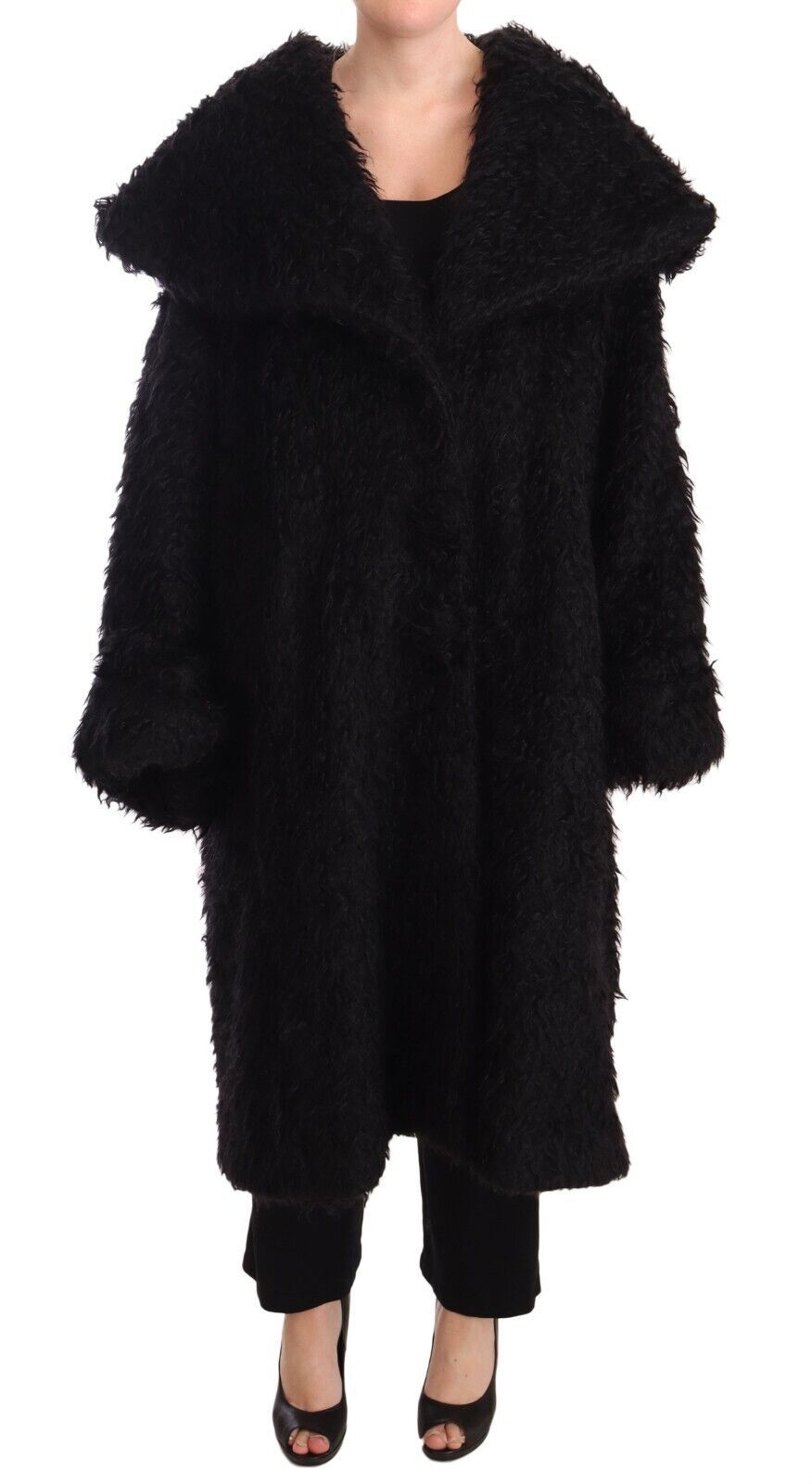 Dolce & Gabbana Sleek Runway Fur Cape Trench Jacket - Sandy Store ByNet