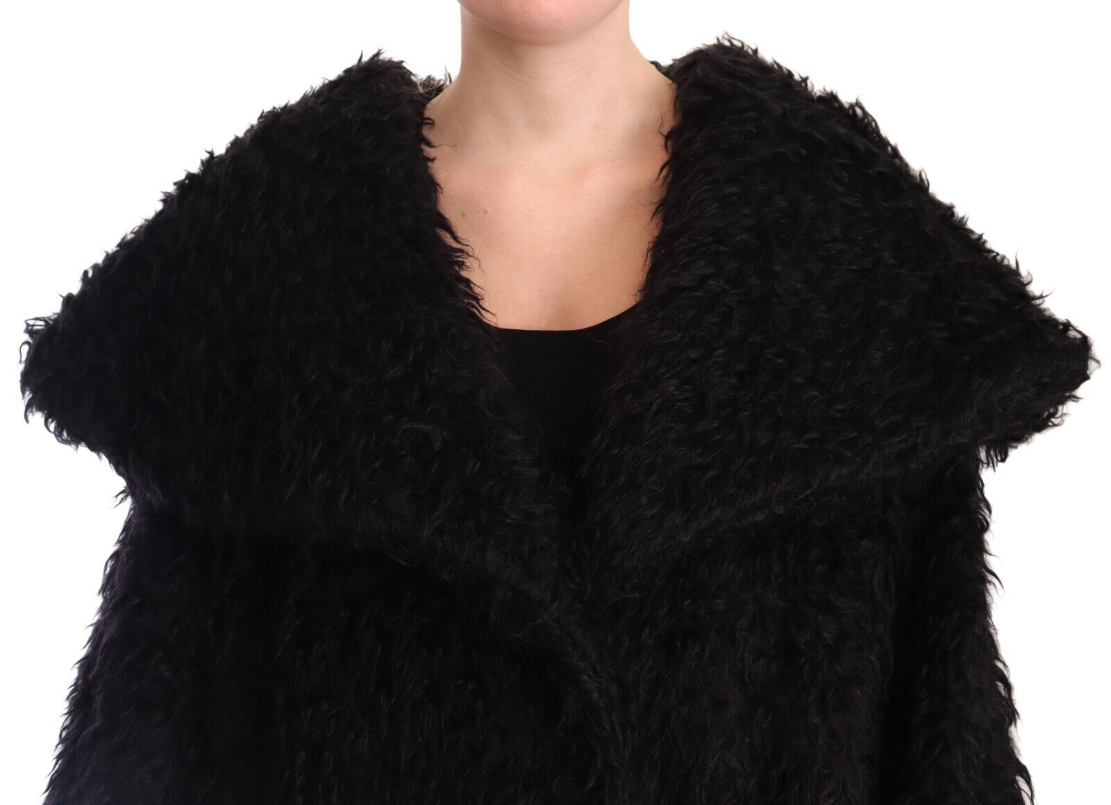 Dolce & Gabbana Sleek Runway Fur Cape Trench Jacket - Sandy Store ByNet