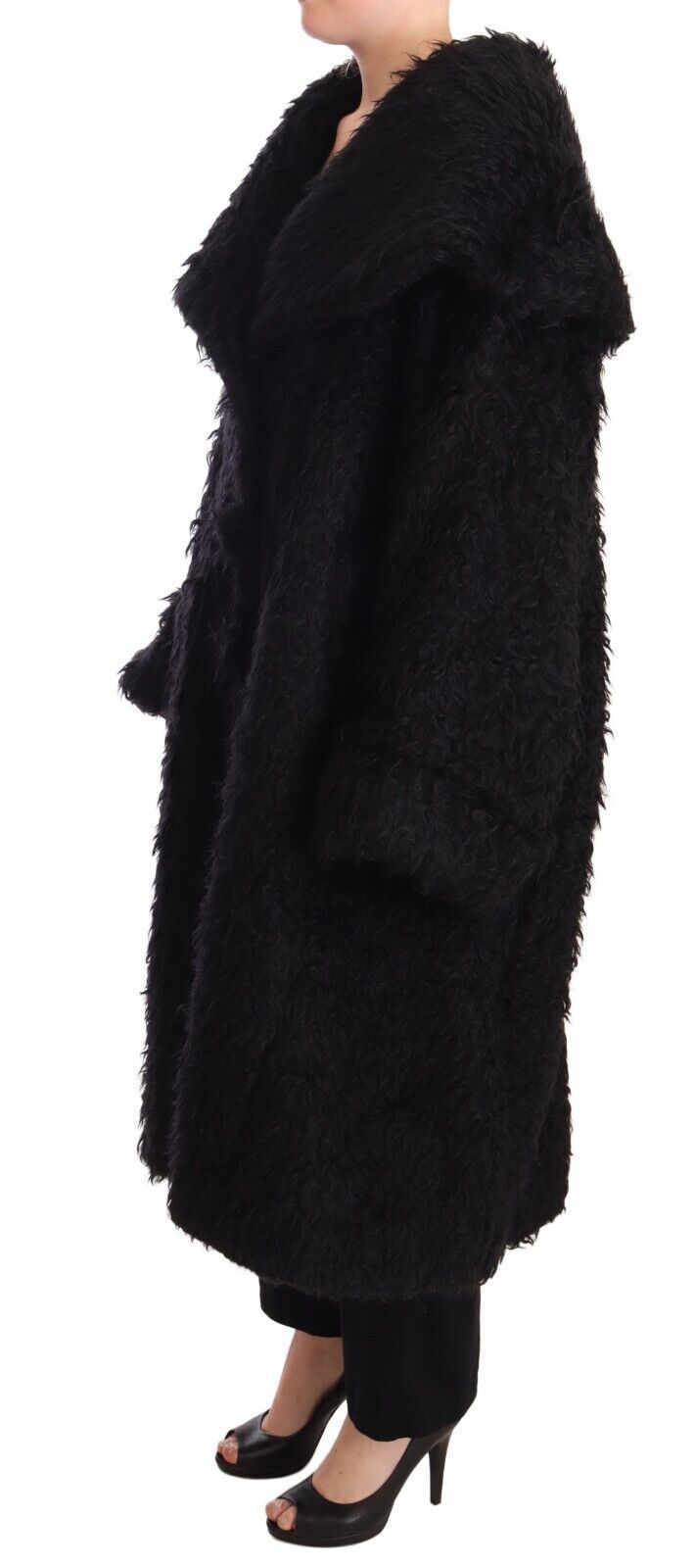 Dolce & Gabbana Sleek Runway Fur Cape Trench Jacket - Sandy Store ByNet