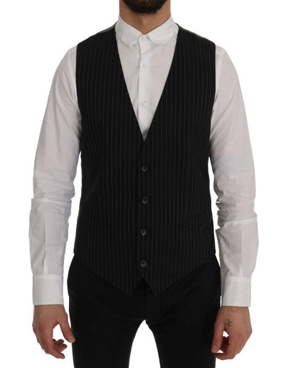 Dolce & Gabbana Sleek Striped Waistcoat Vest - Sandy Store ByNet