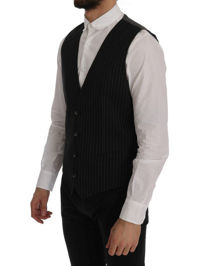 Dolce & Gabbana Sleek Striped Waistcoat Vest - Sandy Store ByNet