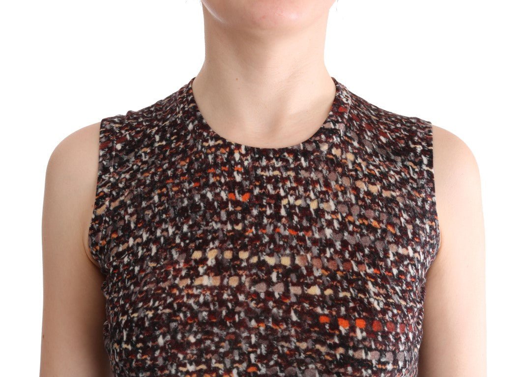 Dolce & Gabbana Sleeveless Multicolor Knit Wool Top - Sandy Store ByNet