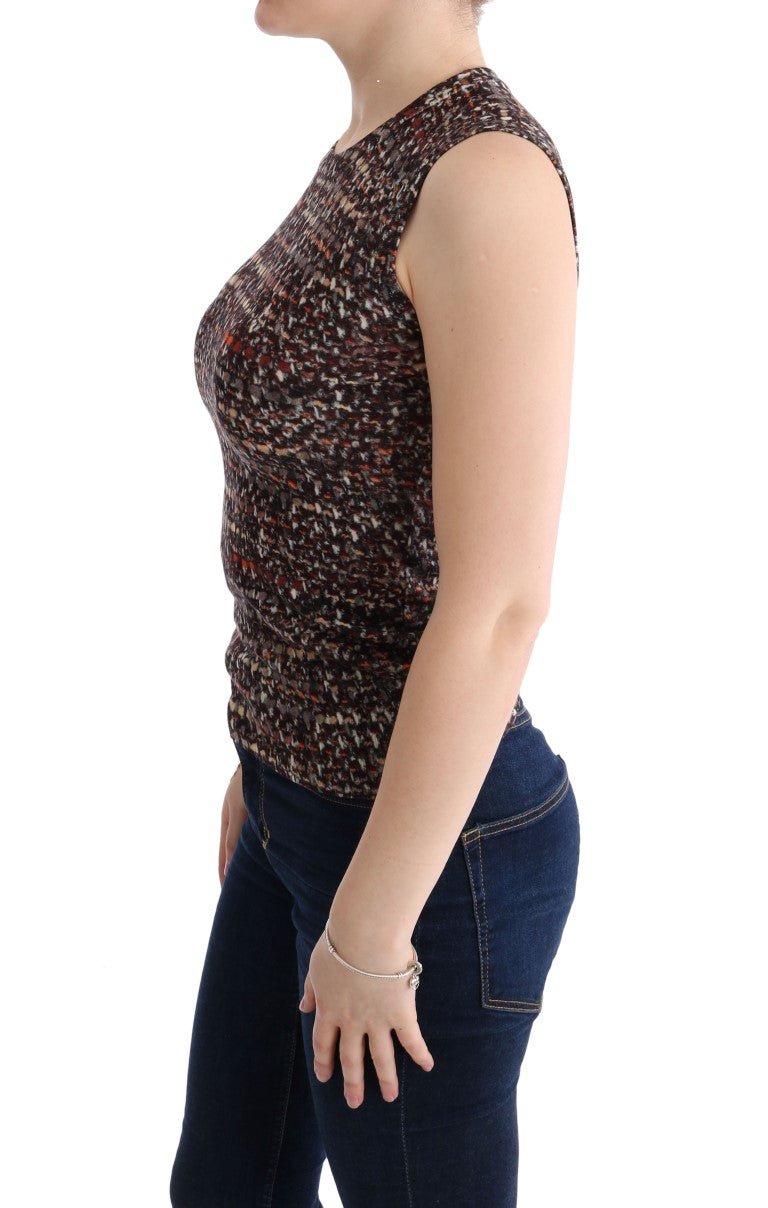 Dolce & Gabbana Sleeveless Multicolor Knit Wool Top - Sandy Store ByNet