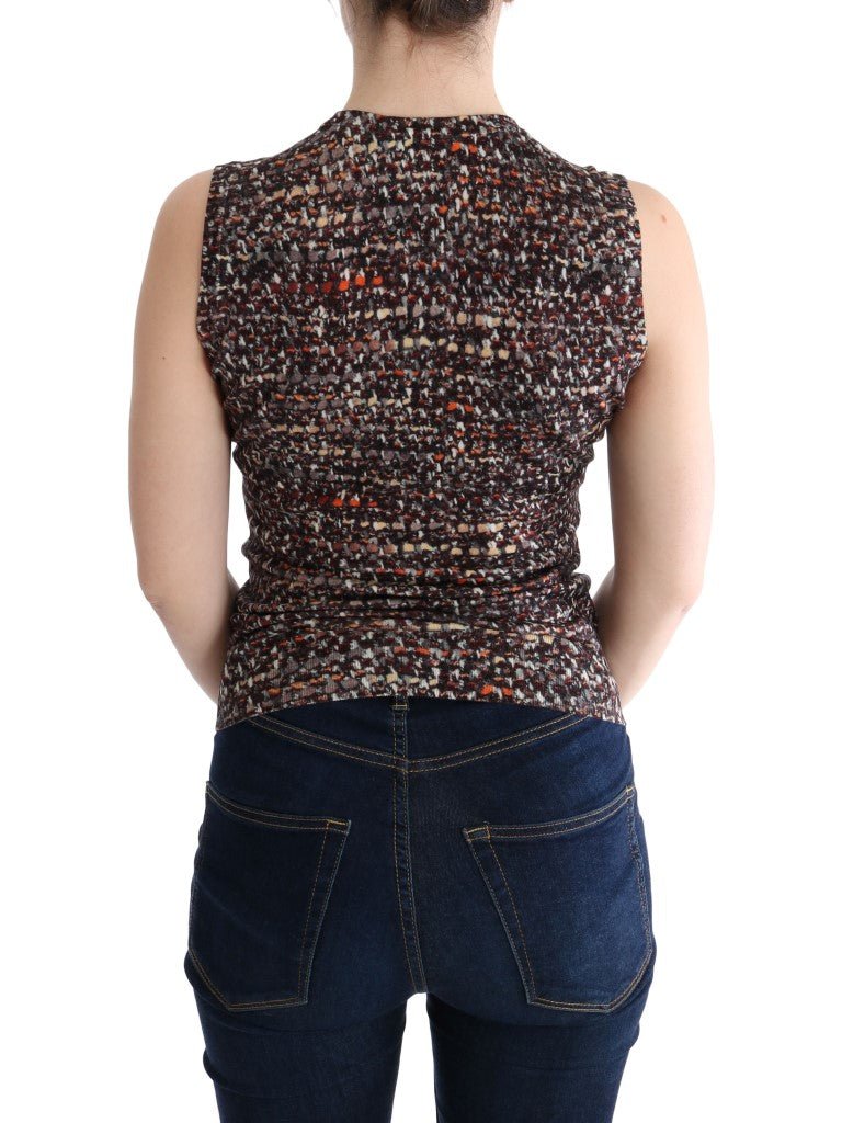 Dolce & Gabbana Sleeveless Multicolor Knit Wool Top - Sandy Store ByNet