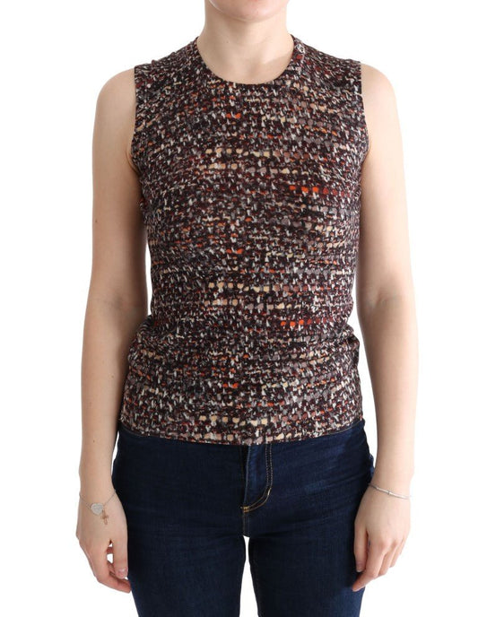 Dolce & Gabbana Sleeveless Multicolor Knit Wool Top - Sandy Store ByNet