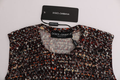 Dolce & Gabbana Sleeveless Multicolor Knit Wool Top - Sandy Store ByNet