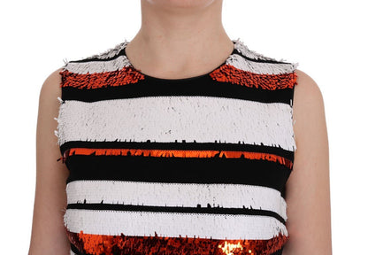 Dolce & Gabbana Sleeveless Striped Sheath Dress - Sandy Store ByNet