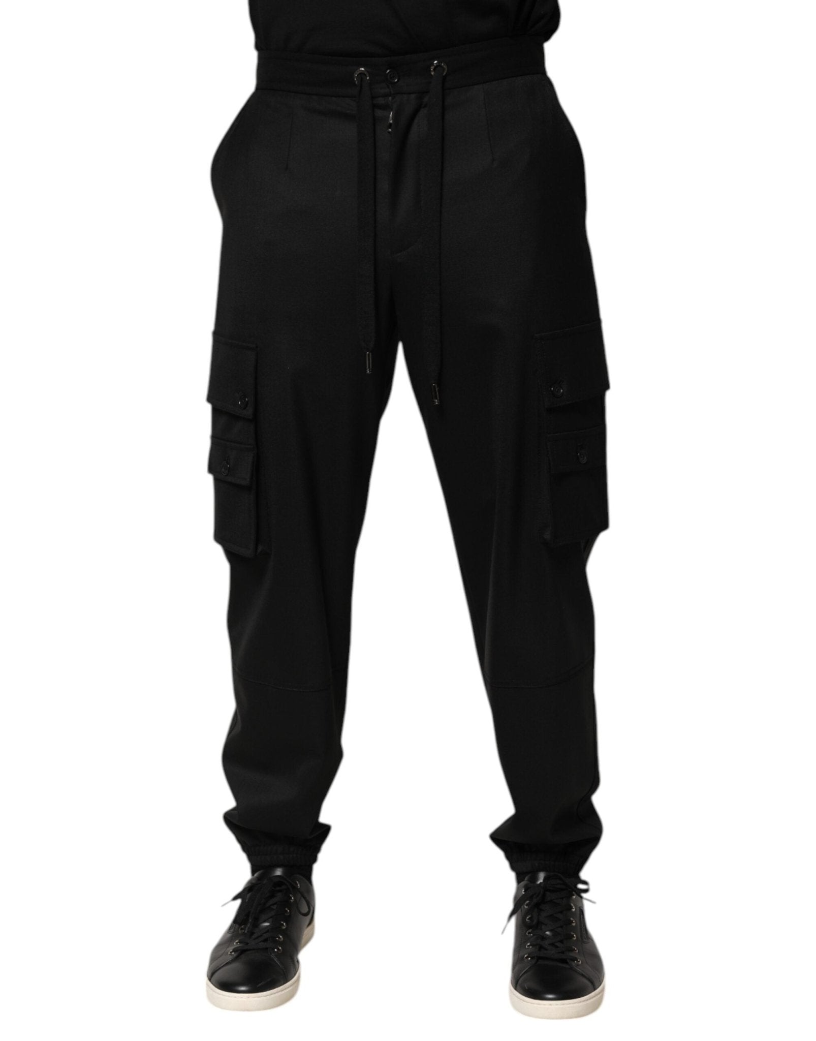 Dolce & Gabbana Solid Black Cargo Jogger Men Sweatpants Pants – IT48 | M par Dolce & Gabbana | Disponible sur Sandy Store ByNet