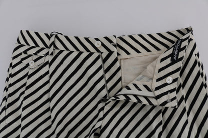 Dolce & Gabbana Striped Hemp Casual Shorts - Sandy Store ByNet