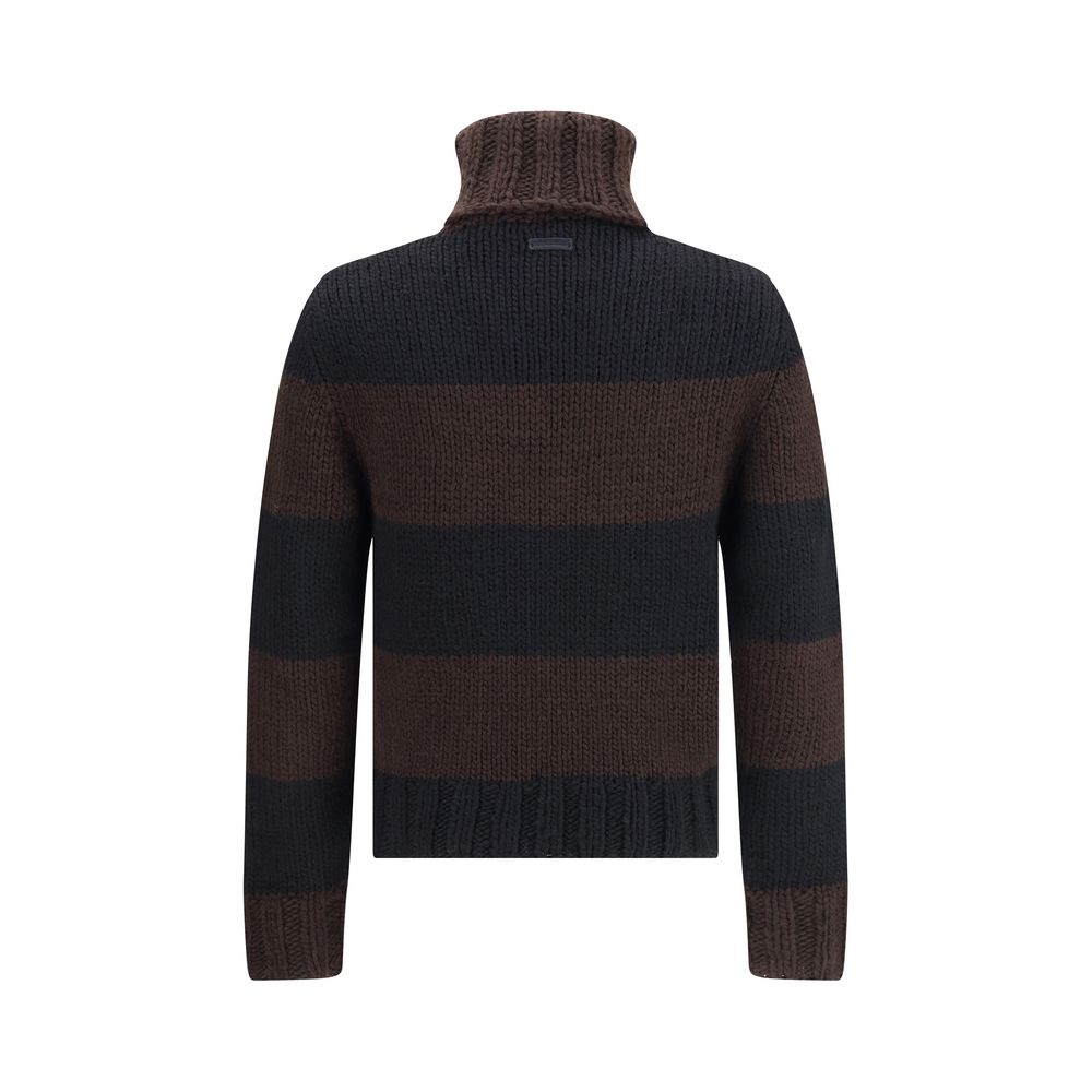 Dolce & Gabbana Striped Wool - Blend Turtleneck – IT48 | M par Dolce & Gabbana | Disponible sur Sandy Store ByNet