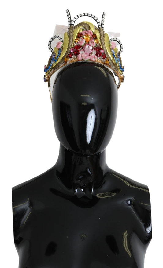 Dolce & Gabbana Stunning Crystal Diadem Tiara - Gold Multicolor - Sandy Store ByNet