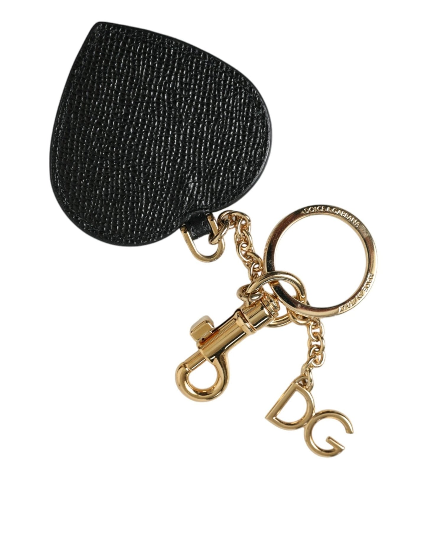 Dolce & Gabbana Stunning Gold and Pink Leather Keychain - Sandy Store ByNet